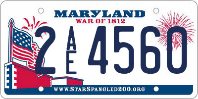 MD license plate 2AE4560