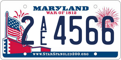 MD license plate 2AE4566