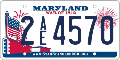 MD license plate 2AE4570
