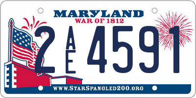 MD license plate 2AE4591