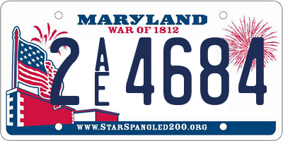 MD license plate 2AE4684