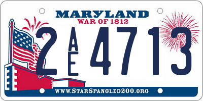 MD license plate 2AE4713