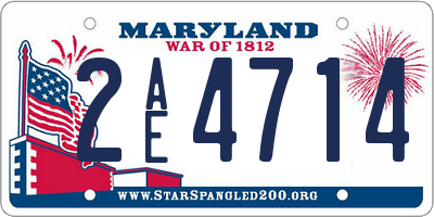 MD license plate 2AE4714