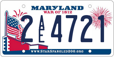 MD license plate 2AE4721