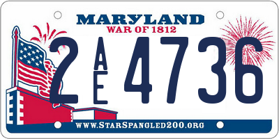 MD license plate 2AE4736