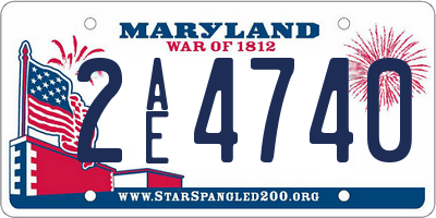 MD license plate 2AE4740