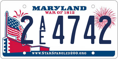 MD license plate 2AE4742
