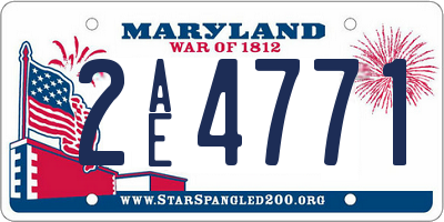 MD license plate 2AE4771