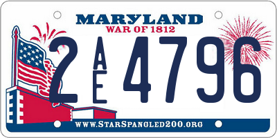 MD license plate 2AE4796