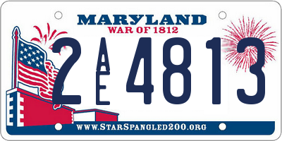 MD license plate 2AE4813