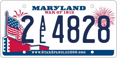 MD license plate 2AE4828