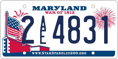 MD license plate 2AE4831