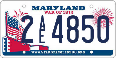 MD license plate 2AE4850