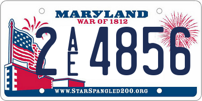 MD license plate 2AE4856
