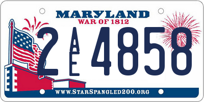 MD license plate 2AE4858