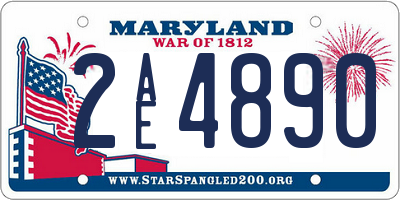 MD license plate 2AE4890