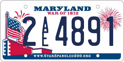 MD license plate 2AE4891