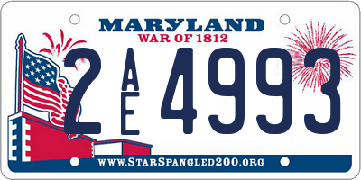MD license plate 2AE4993