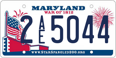 MD license plate 2AE5044