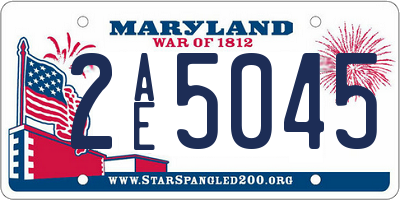 MD license plate 2AE5045