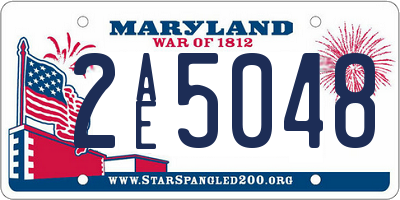 MD license plate 2AE5048