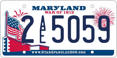 MD license plate 2AE5059