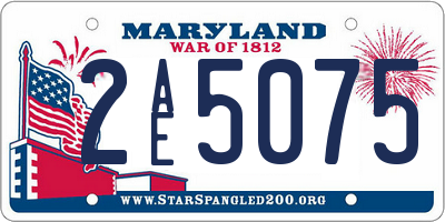 MD license plate 2AE5075