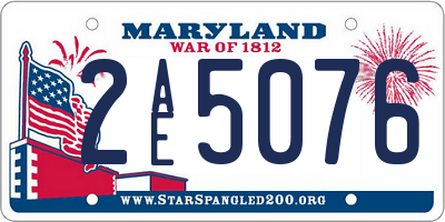 MD license plate 2AE5076