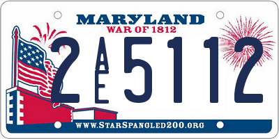 MD license plate 2AE5112