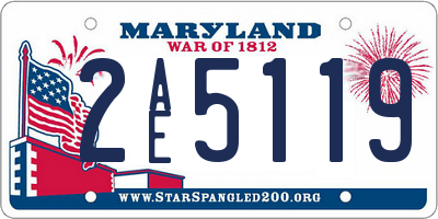 MD license plate 2AE5119