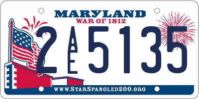 MD license plate 2AE5135