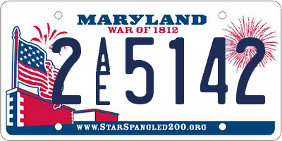 MD license plate 2AE5142