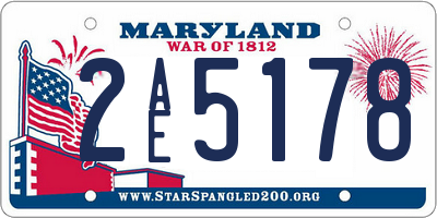 MD license plate 2AE5178