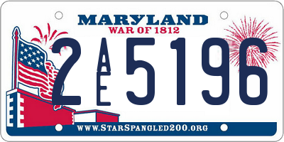MD license plate 2AE5196