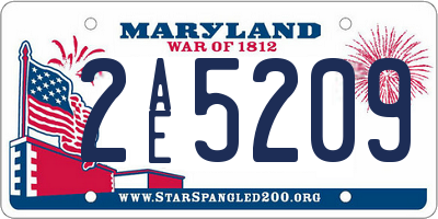MD license plate 2AE5209