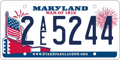 MD license plate 2AE5244