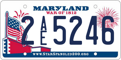 MD license plate 2AE5246