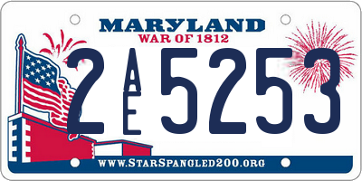 MD license plate 2AE5253