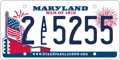 MD license plate 2AE5255
