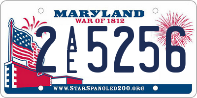 MD license plate 2AE5256