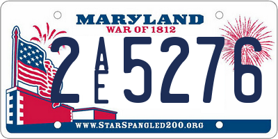 MD license plate 2AE5276