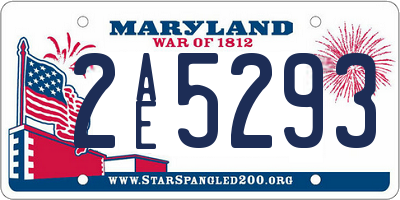 MD license plate 2AE5293