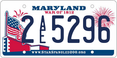 MD license plate 2AE5296