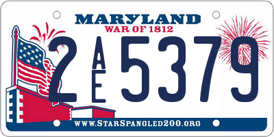 MD license plate 2AE5379