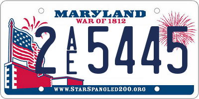 MD license plate 2AE5445