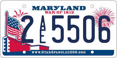MD license plate 2AE5506