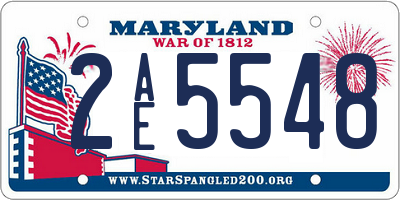 MD license plate 2AE5548