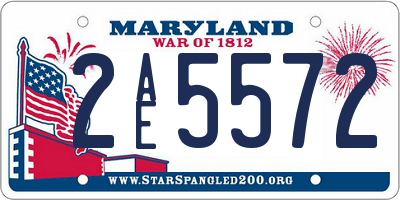 MD license plate 2AE5572