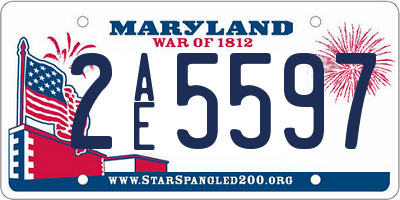 MD license plate 2AE5597