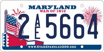 MD license plate 2AE5664